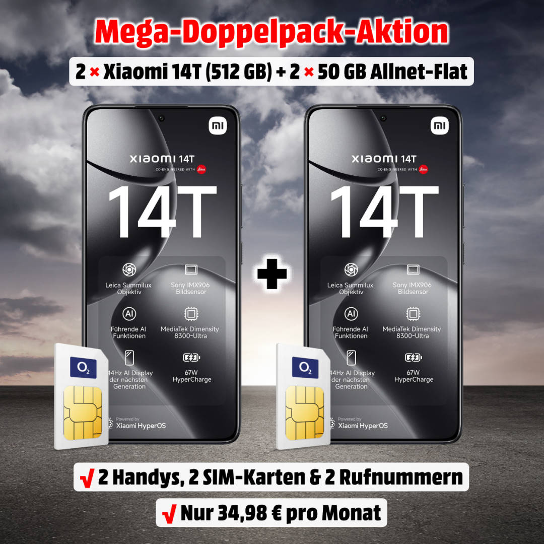 2x Xiaomi 14T mit 2 Verträgen